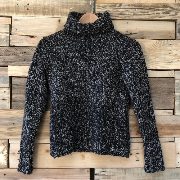 Marled Woolblend Turtleneck Sweater 